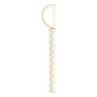 14K Yellow Gold 1/6 CTW Natural Diamond Vertical Bar Charm/Pendant