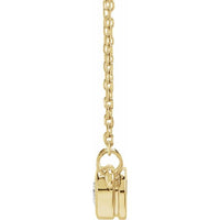 14K Yellow Gold 1/4 CT Natural Diamond Heart 16-18" Necklace