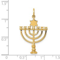14K 3D Menorah Charm