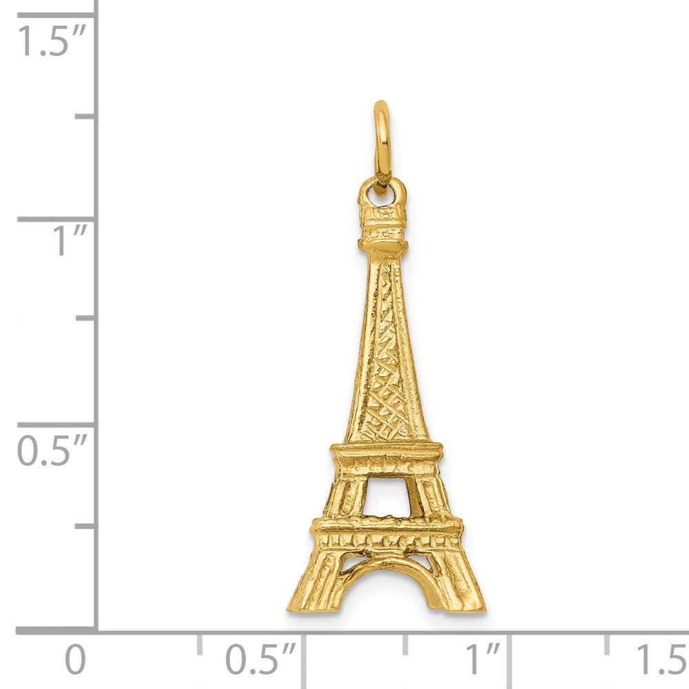 14K  3D Eiffel Tower Charm