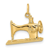 14K  3D Antique Sewing Machine Charm
