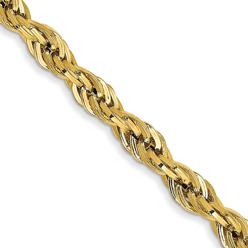 14k Yellow Gold 14ky 3.0mm Semi-Solid Rope Chain