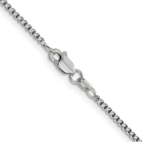 14k WG 1.5mm Semi-Solid Round Box Chain