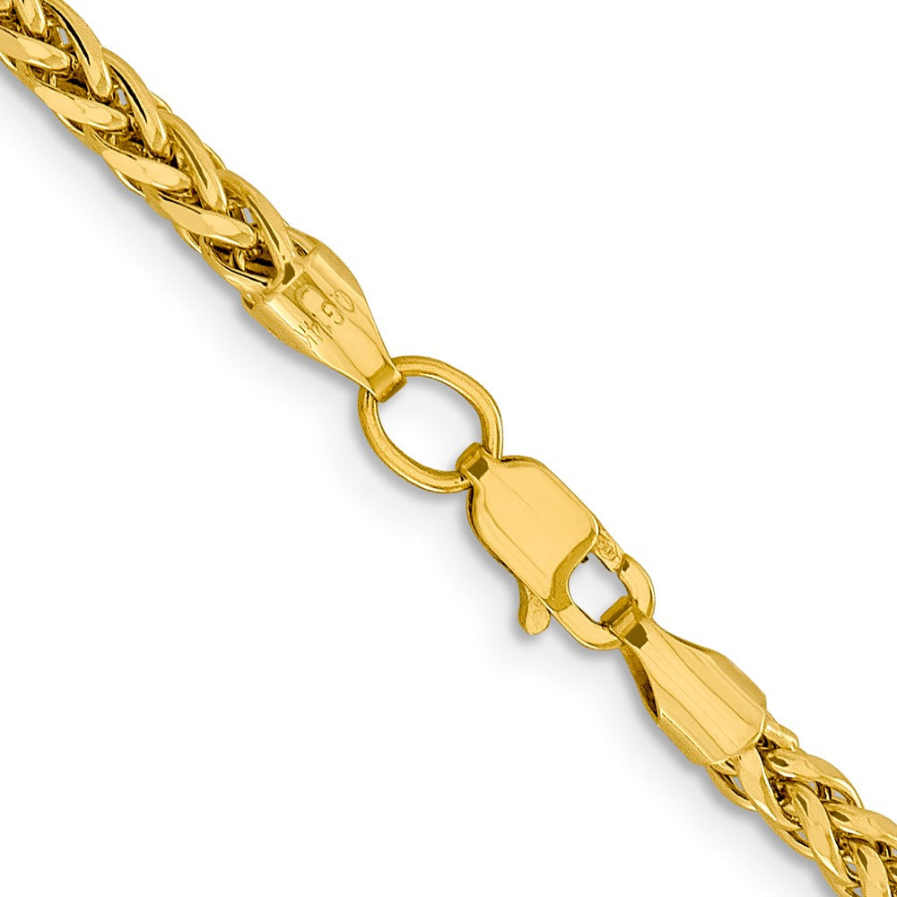 14k 3.1mm Semi-solid D/C Wheat Chain – TreasureFineJeweler