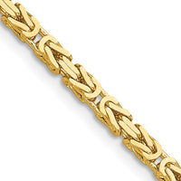 14k Yellow Gold 14k 2.5mm Byzantine Chain