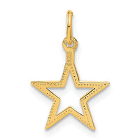 14k Diamond-cut Star Charm