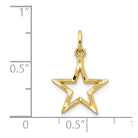 14k Diamond-cut Star Charm