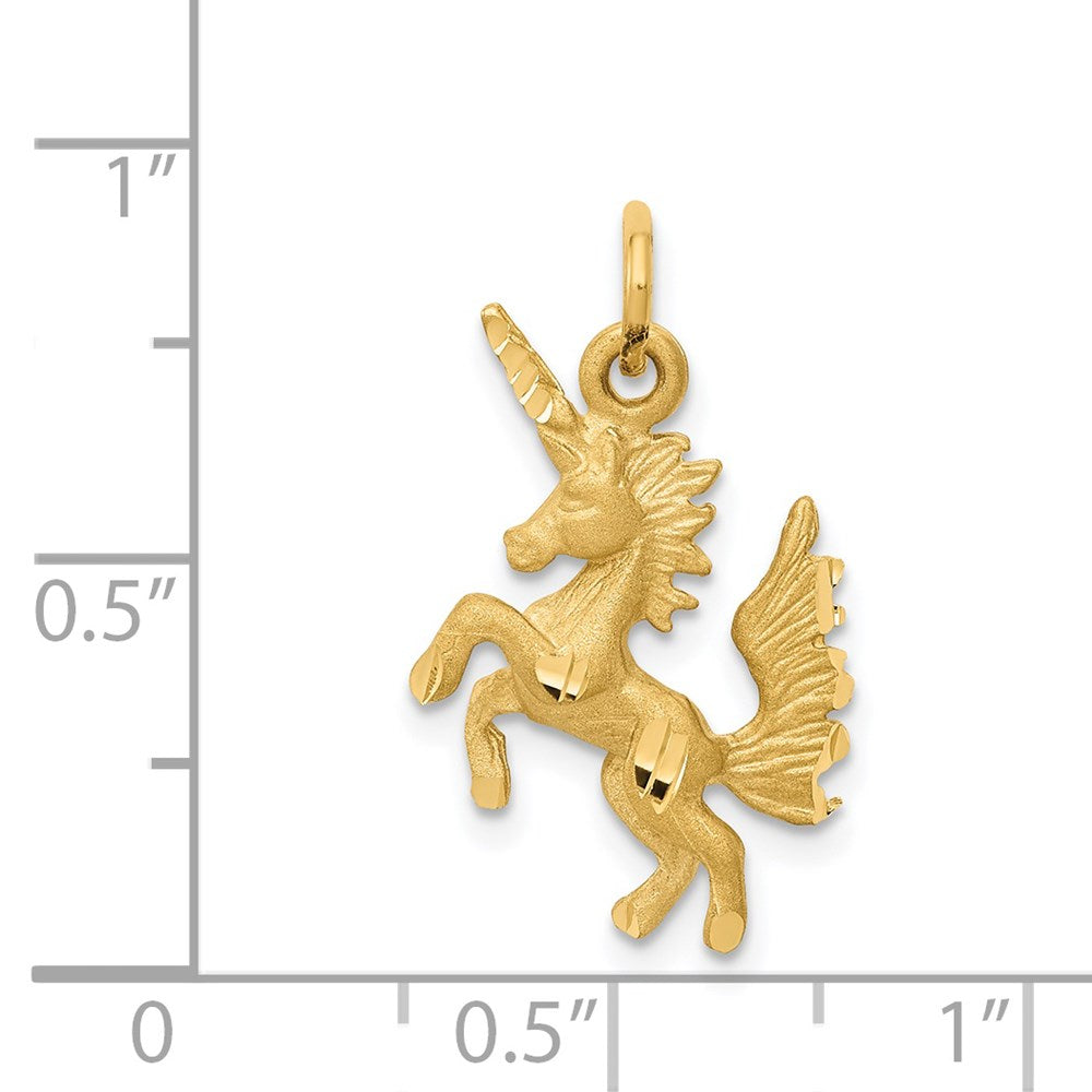 14k Dancing Unicorn Charm