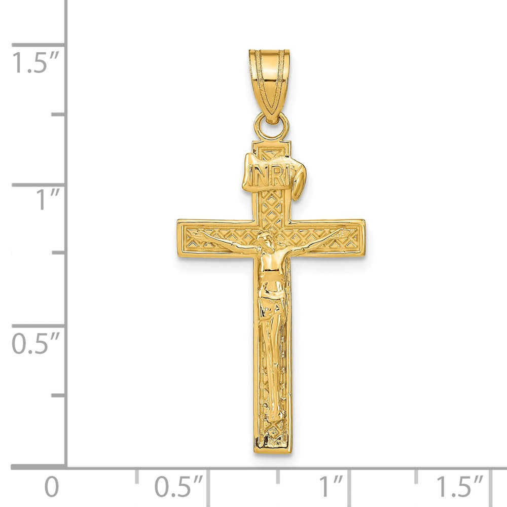 14k INRI Crucifix Pendant