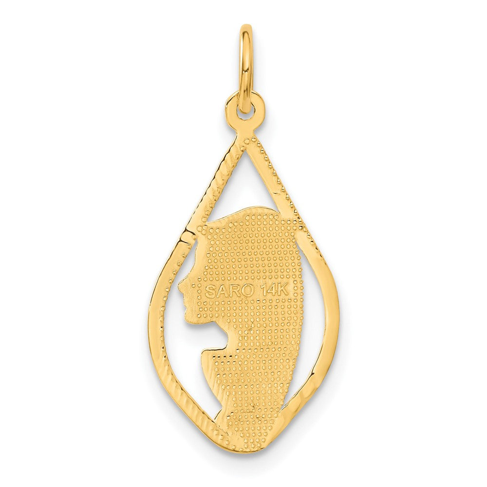 14k Blessed Mary Charm