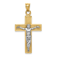 14k Two-tone Crucifix Pendant