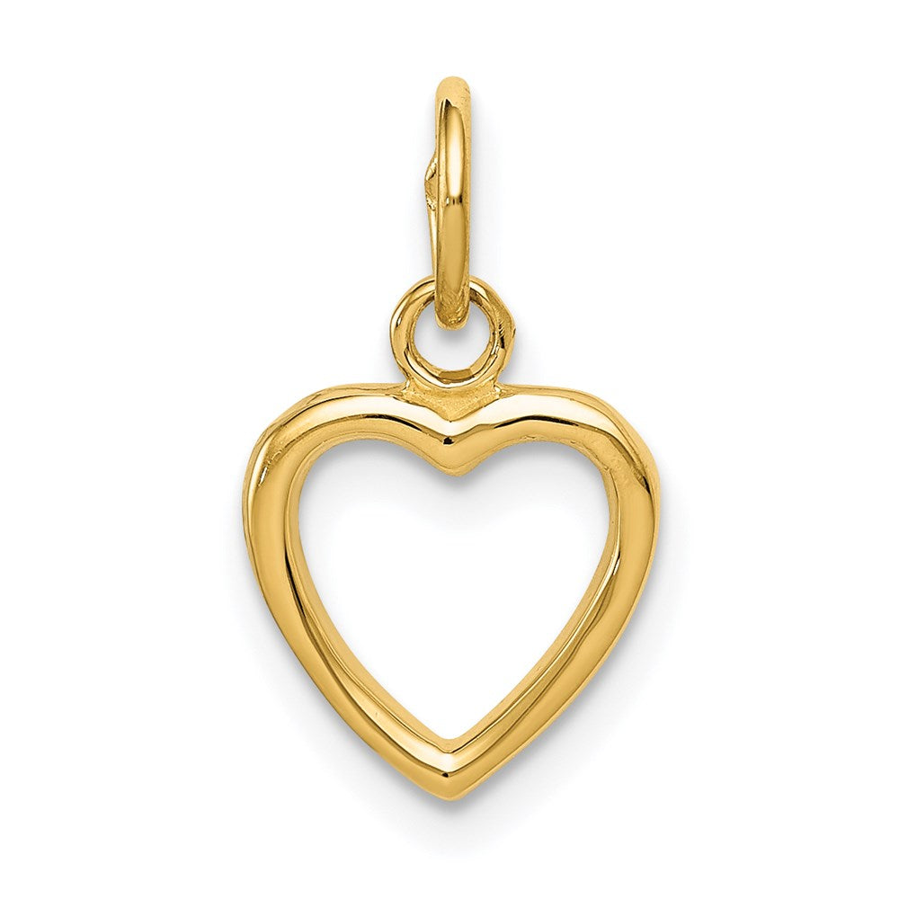 14K Polished Cut-out Heart Pendant