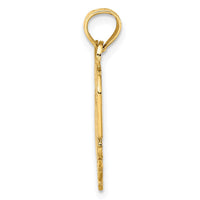 14k Polished I LOVE YOU Heart with Banner Charm