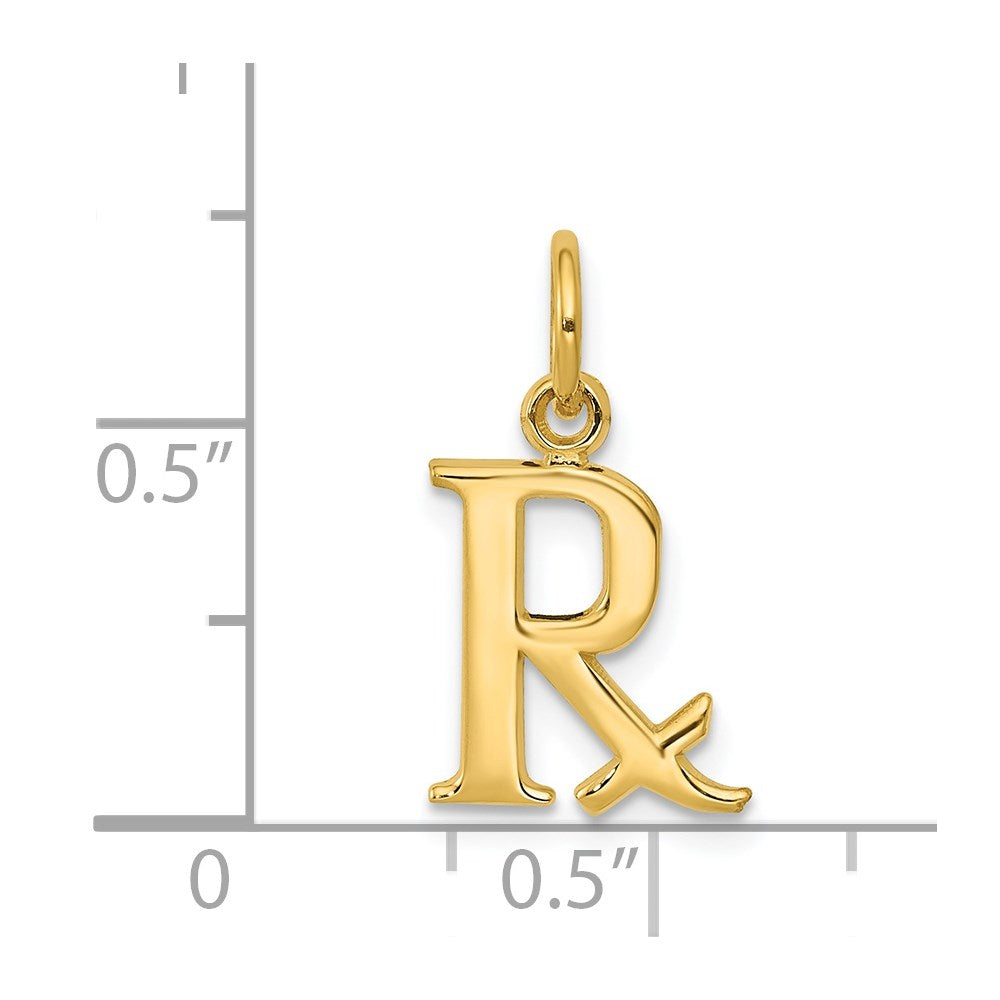 14k Prescription Symbol RX Charm