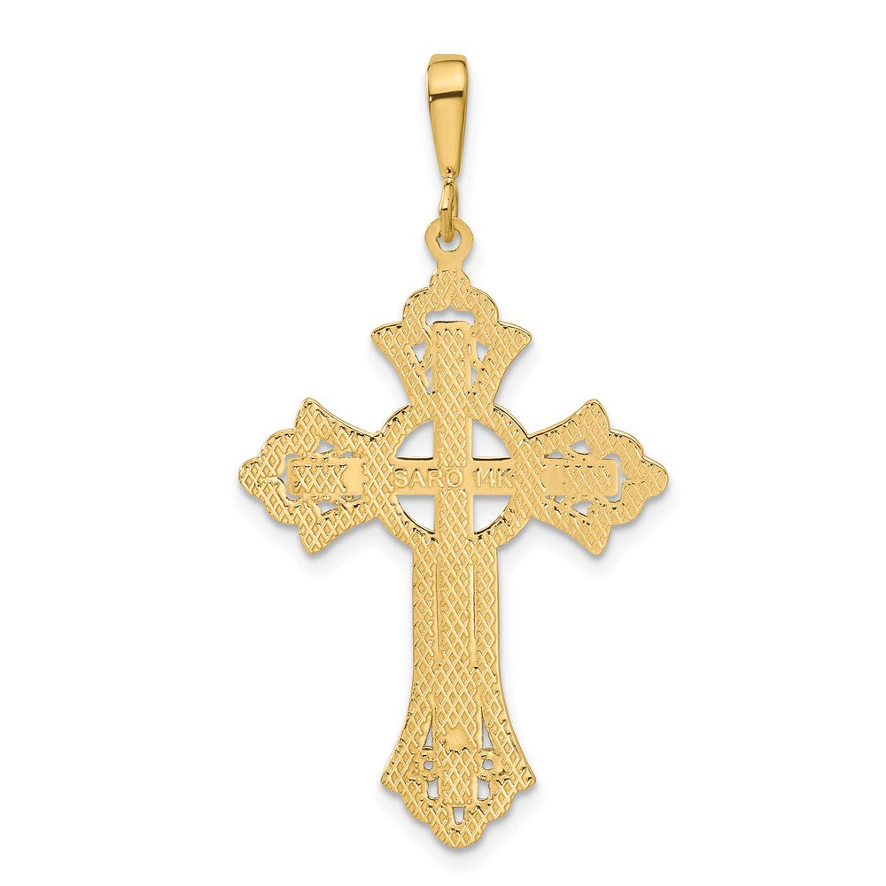 14k Diamond-cut Celtic Cross Pendant
