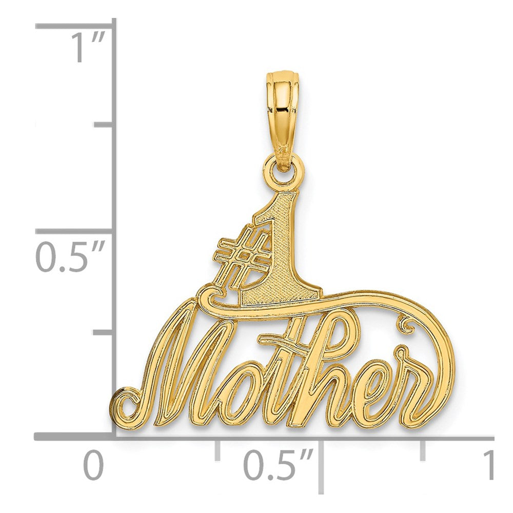 14k #1 MOTHER Charm