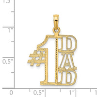 14k #1 DAD Cut-out Charm