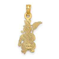 14k Polished Snowman Charm