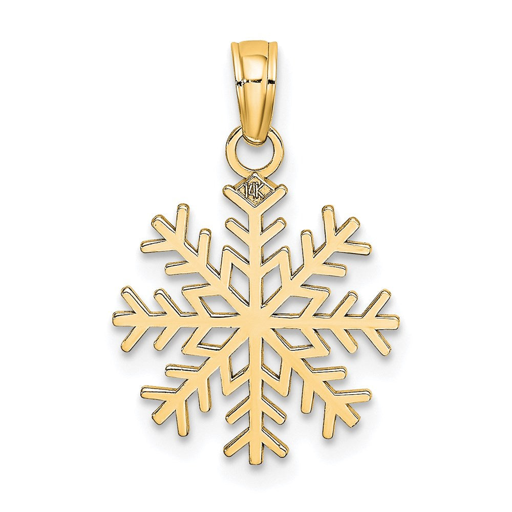 14k Snowflake Pendant