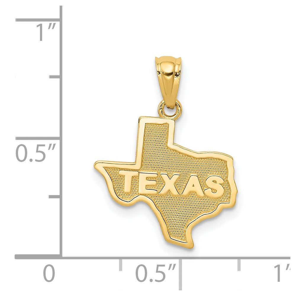 14k State of TEXAS Map Pendant
