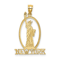 14k Cut-out NEW YORK w/Statue of Liberty Charm