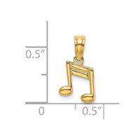 14k Double Notes Charm