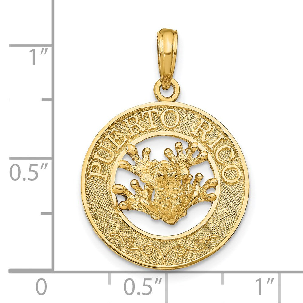 14k PUERTO RICO with Frog Pendant