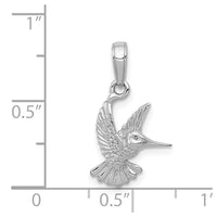 14k White Gold Hummingbird Pendant