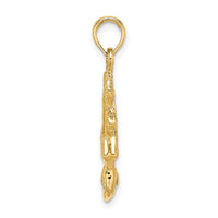 14k 3-D Jumping Cheerleader Charm
