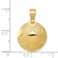 14k Soccer Ball Pendant