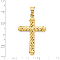 14k Hollow Cross Pendant