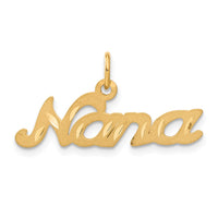 14k Satin NANA Charm