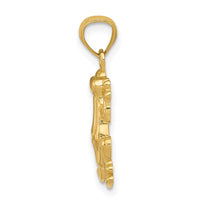 14k Polished Frog Pendant