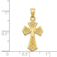 14k Reversible Passion Cross Pendant
