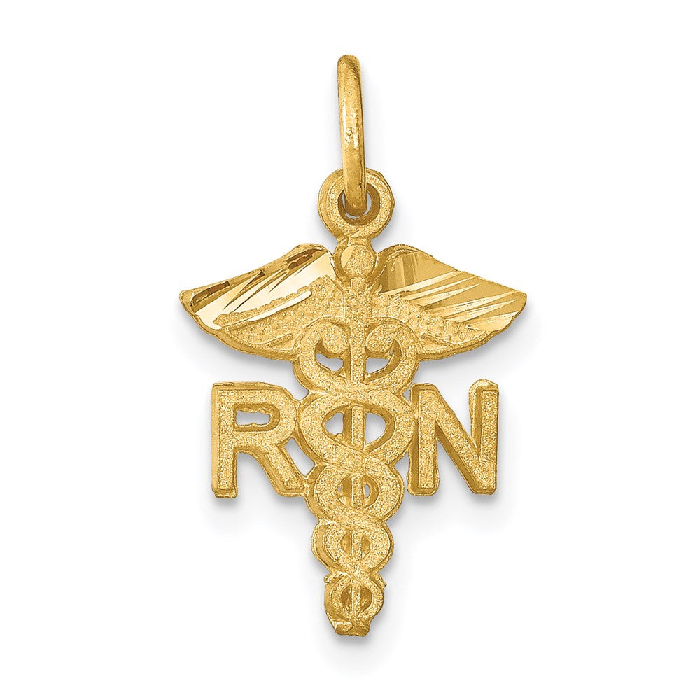 14k RN Nurse Charm