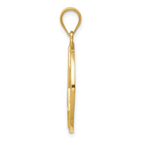 14k Star of David Circle Pendant