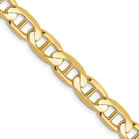 14k Yellow Gold 14k 6.25mm Concave Anchor Chain