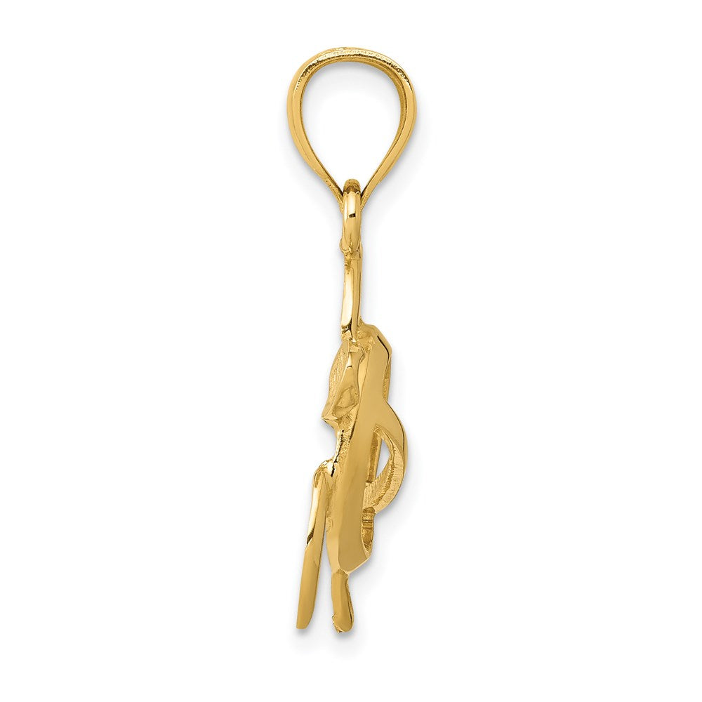 14k Open Turtle Pendant 2