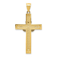 14k Two-tone Claddagh Cross Pendant