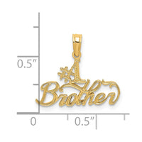 14K #1 BROTHER Charm