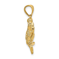 14K Blue Crab Pendant 2