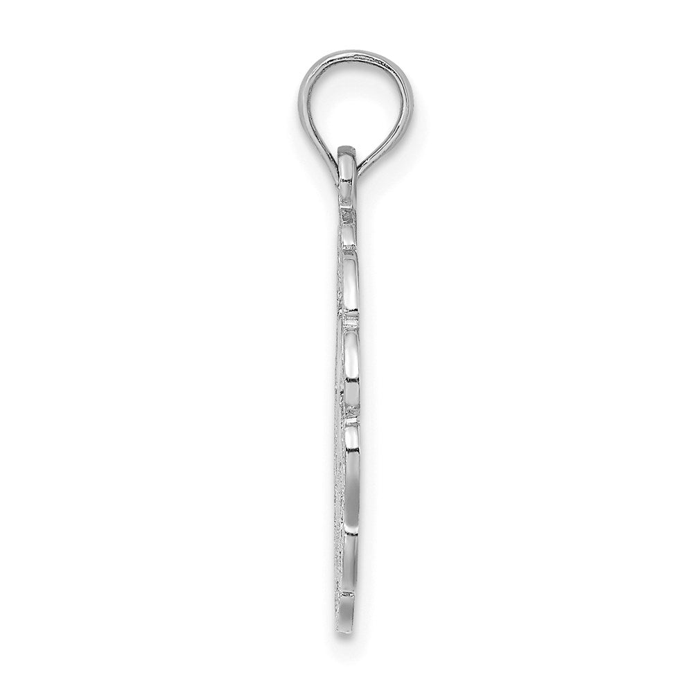 14K White Gold Cut-out Jumping Dolphins Pendant 2