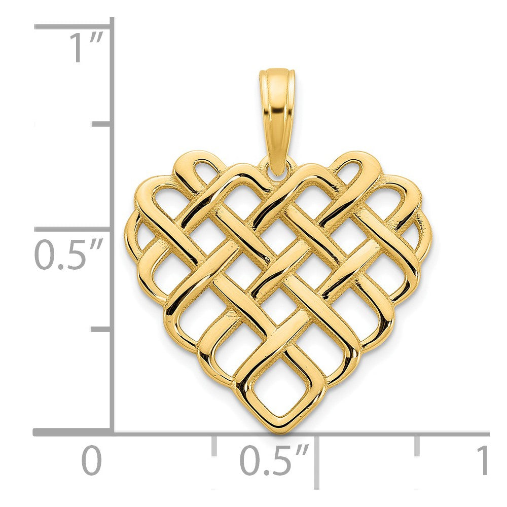 14k Fancy Heart Pendant