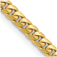 14k Yellow Gold 14k 5mm Solid Miami Cuban Chain
