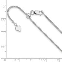 Sterling Silver Adjustable 1.5mm Spiga Chain
