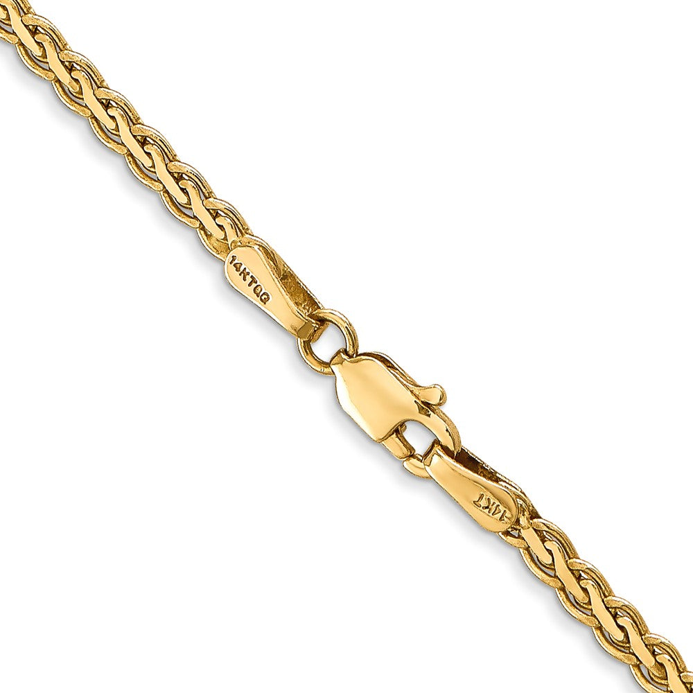 14k 2.3mm Flat Wheat Chain