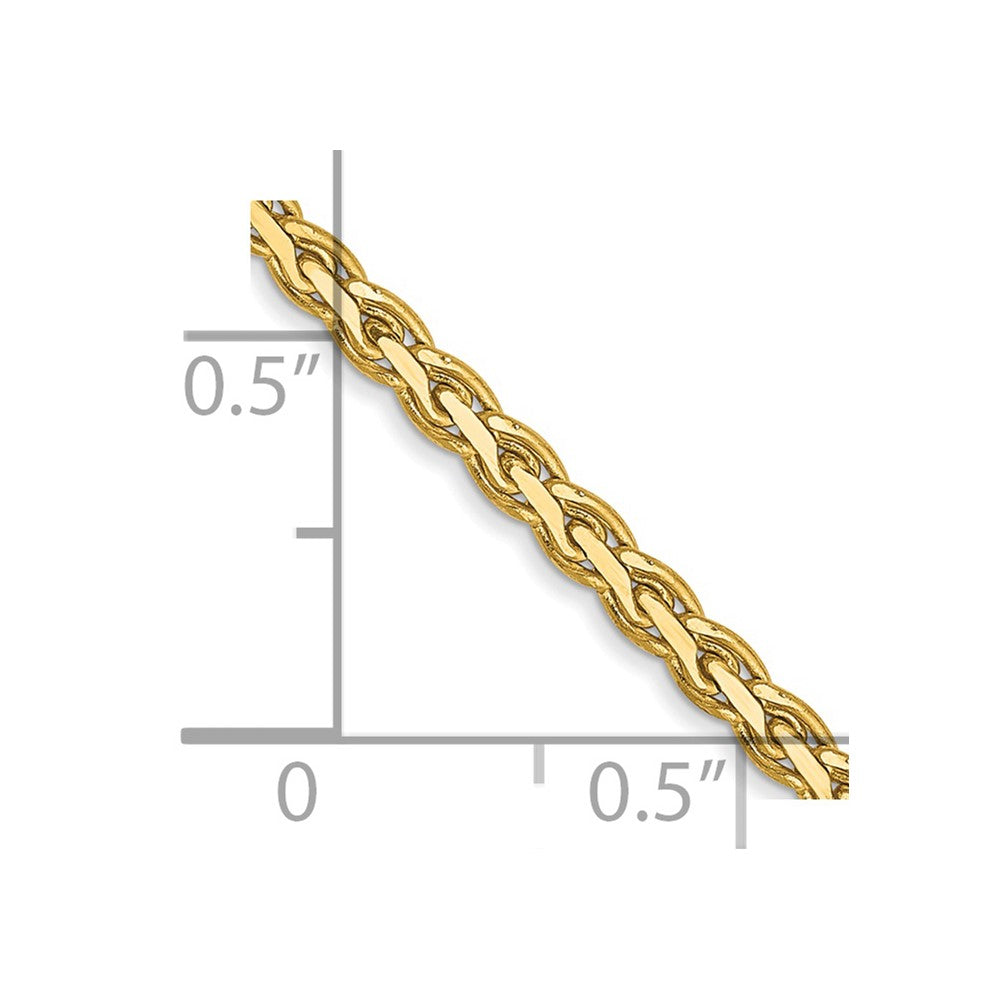 14k 2.3mm Flat Wheat Chain
