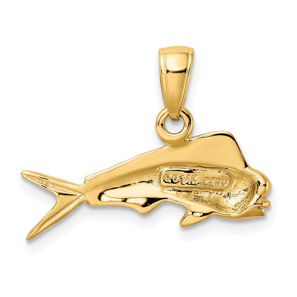 14k Mahi Mahi Fish Pendant 3