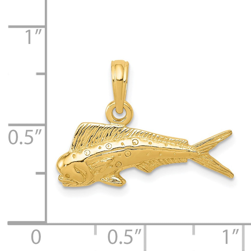 14k Mahi Mahi Fish Pendant 4