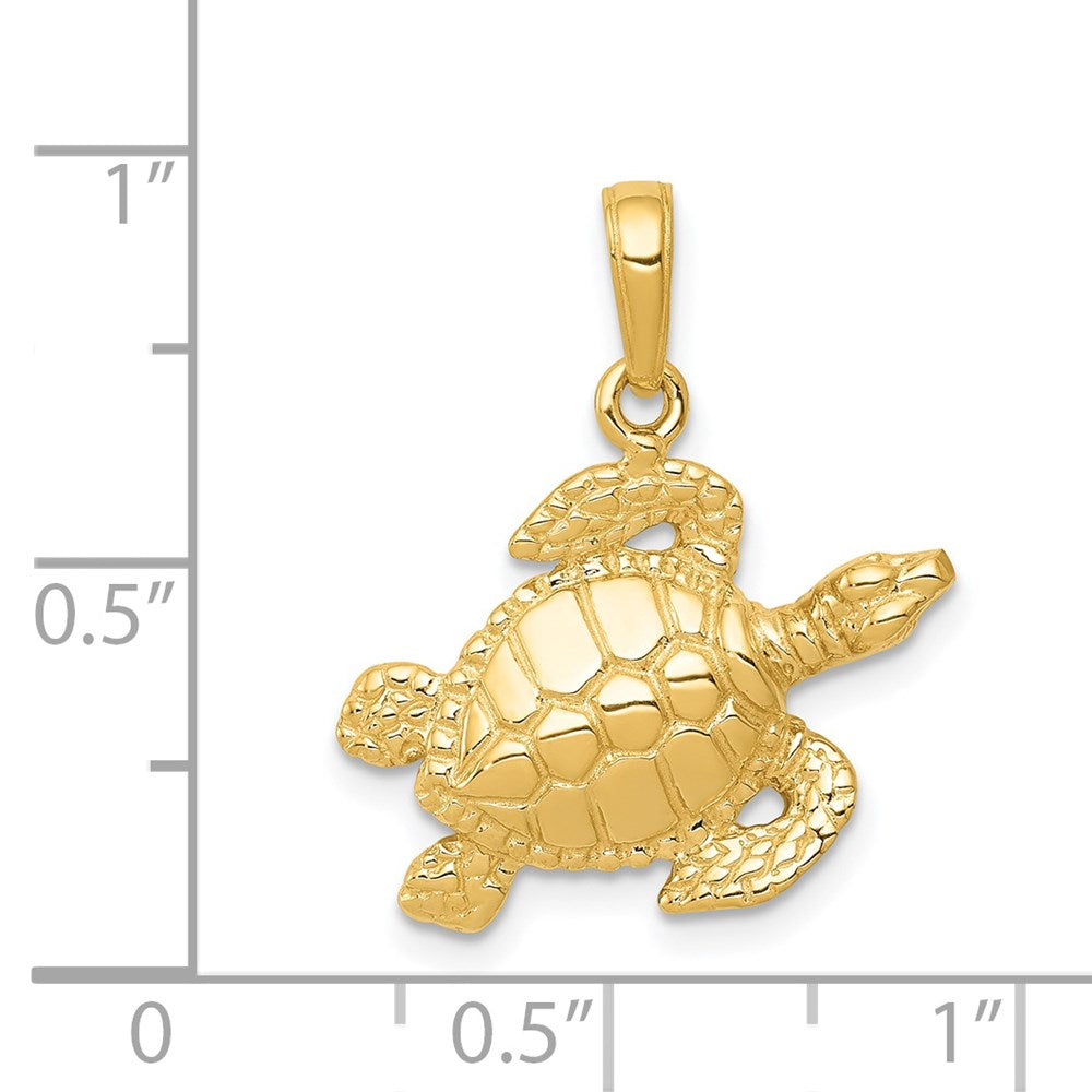 14k Sea Turtle Pendant 4